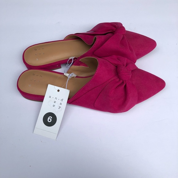 Pink Mules with Bow A New Day Rhea A New Day - Picture 5 of 8